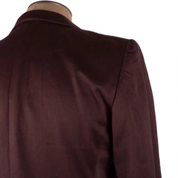 YVES SAINT LAURENT RIVE GAUCHE Brown Cotton Wide Lapel Sports Coat - Picture 6 of 9